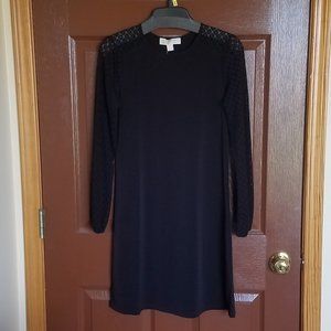 Michael Kors black dress with lace sleeves XS